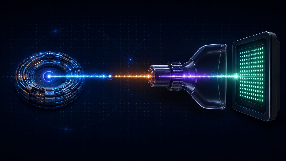 A jornada do eletron: acelerador, corrente, tubo de imagem, imagem